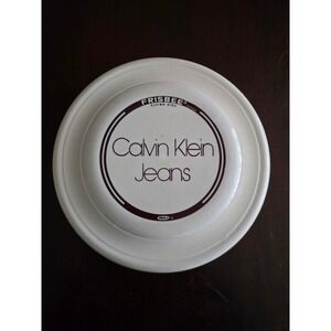 Vintage Wham-O Frisbee Calvin Klein Jeans White Flying Disc Promo 90s 141g
